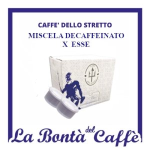 100 Capsule Caffè dello Stretto Miscela Decaffeinato Compatibile Esse