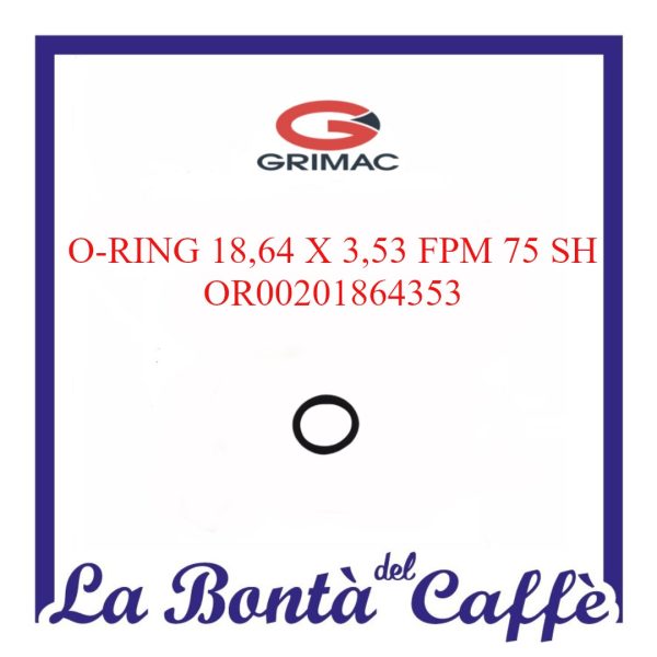 O-ring OR 18,64 X 3,53 FPM 75 Shore Porta Cialda Superiore Macchina Caffè Grimac Terry - Dada - Terry Tech - Opale MG708