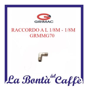 Raccordo L Ral 1/8m - 1/8m Macchina Grimac MG702