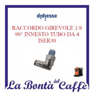 Raccordo Girevole 1/8 90° Innesto Tubo 4 Macchina Didiesse Didi'