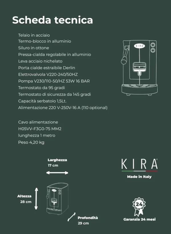 Macchina Caffè Kira Cialde ESE 44MM - immagine 2