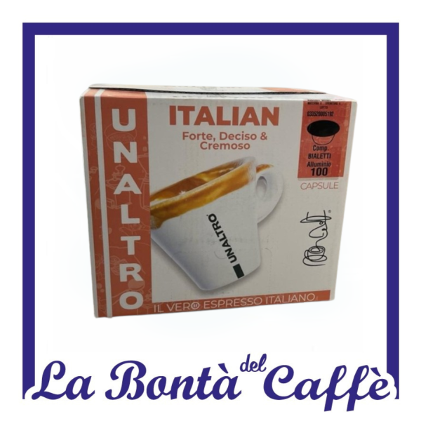 100 Capsule Alluminio Compatibili Bialetti Miscela Italian Unaltro Caffè