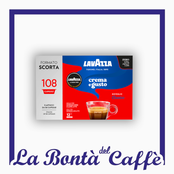108 Capsule Caffè Lavazza A Modo Mio Miscela Crema e Gusto