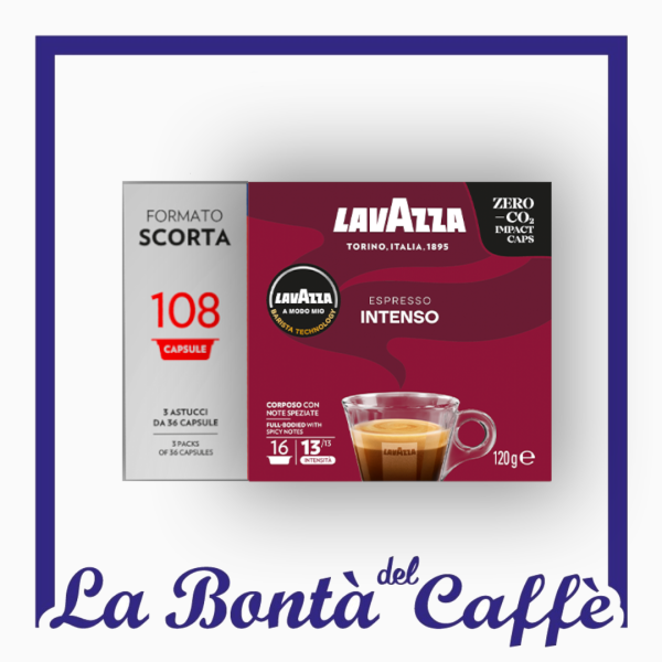 108 Capsule Caffè Lavazza A Modo Mio Miscela Intenso