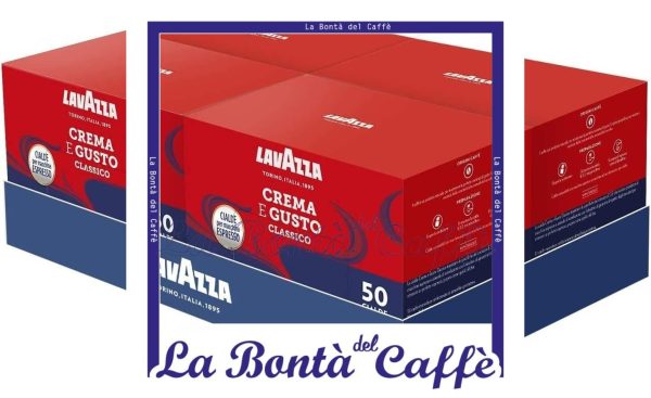 200 Cialde Caffè In Carta Lavazza Crema e Gusto Classico Ese 44 mm