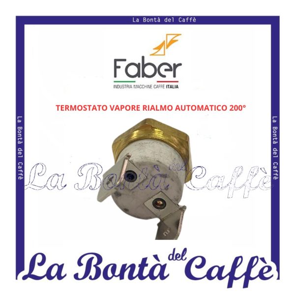 Termostato Vapore Riarmo Automatico 200° Macchina Caffè Slot Faber Ricambio