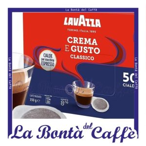 50 Cialde Caffè in Carta Lavazza Crema E Gusto Classico Ese 44 mm