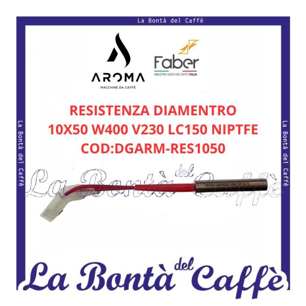 Resistenza Diametro10x50 400w 230v Macchina Caffe' Aroma Aromax Faber Fabila