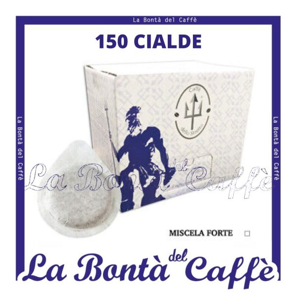 150 Cialde Caffè dello Stretto Miscela Forte 100% Robusta Compatibile Ese 44mm