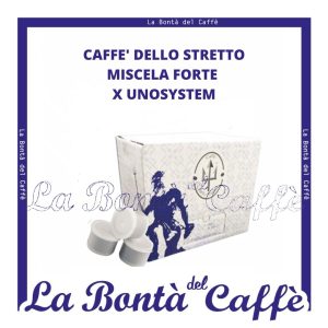100 Capsule Caffè dello Stretto Miscela Forte 100% Robusta Compatibile Uno System