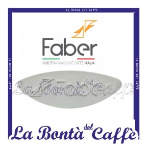 Targhetta Bianca Logo Faber Macchina Caffè Ricambio Originale PA08BIANCA