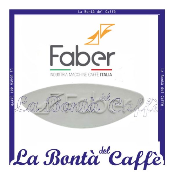 Targhetta Bianca Logo Faber Macchina Caffè Ricambio Originale PA08BIANCA