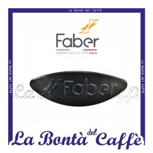 Targhetta Nera Logo Faber Macchina Caffè Ricambio Originale PA08N