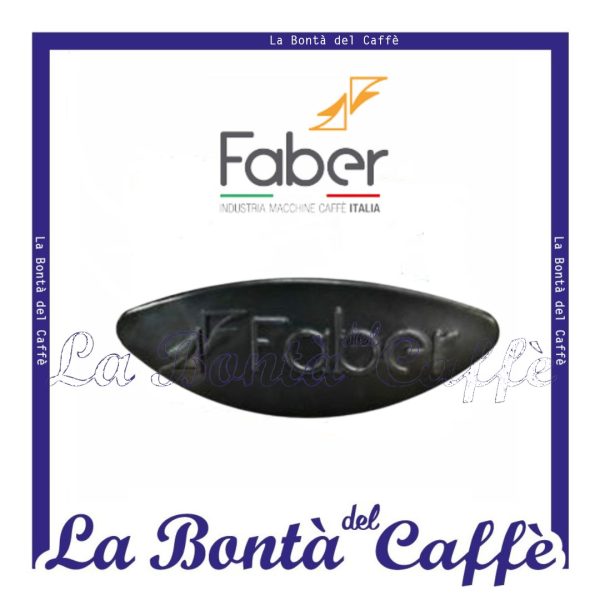 Targhetta Nera Logo Faber Macchina Caffè Ricambio Originale PA08N
