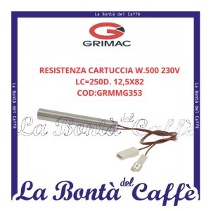 Resistenza Cartuccia W.500 230v Lc=250d 12,5x82 Grmmg353 Ricambio Originale