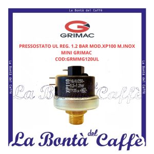 Pressostato Ul Reg. 1.2 bar Modello XP 100 M. Inox Mini Grimac Ricambio Originale