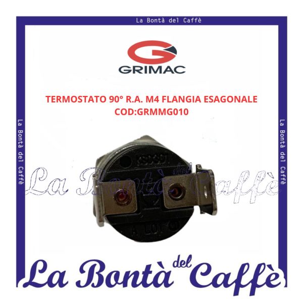 Termostato 90° R.a. M4 Flangia Esagonale Grimac MG010