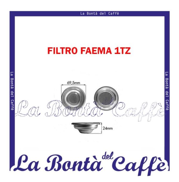 Filtro Faema 1 Tz 7g H24mm Aisi304 Ricambio Originale